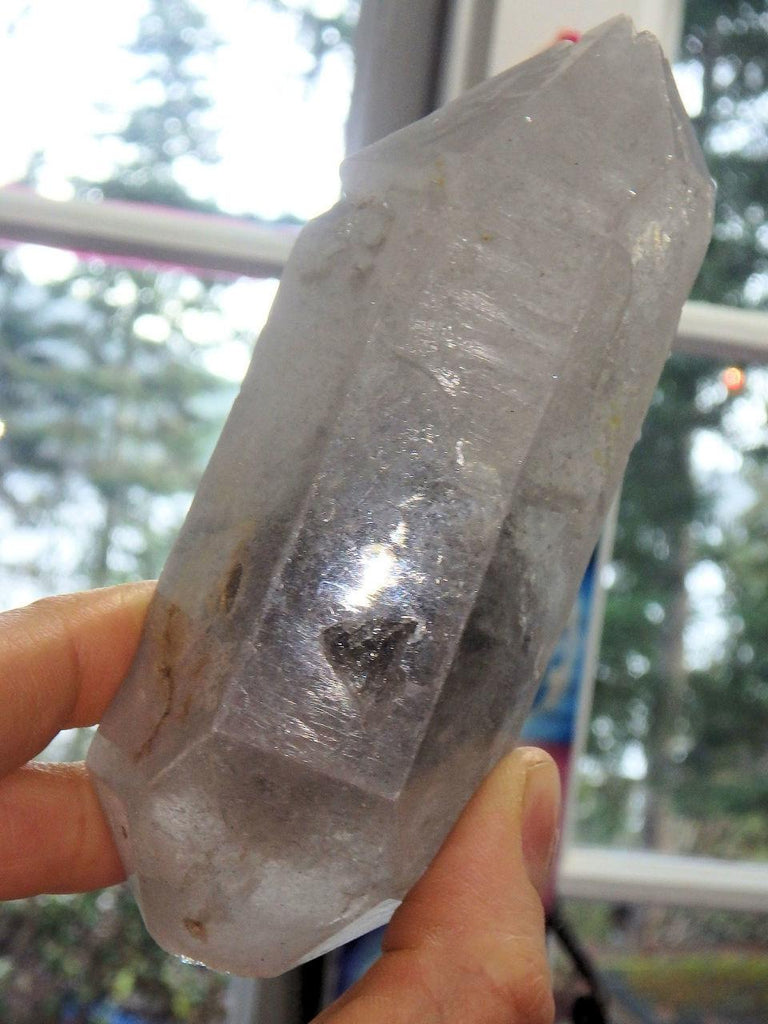 Large Moving Water Bubble Frosty DT Tibetan Quartz Point - Earth Family Crystals