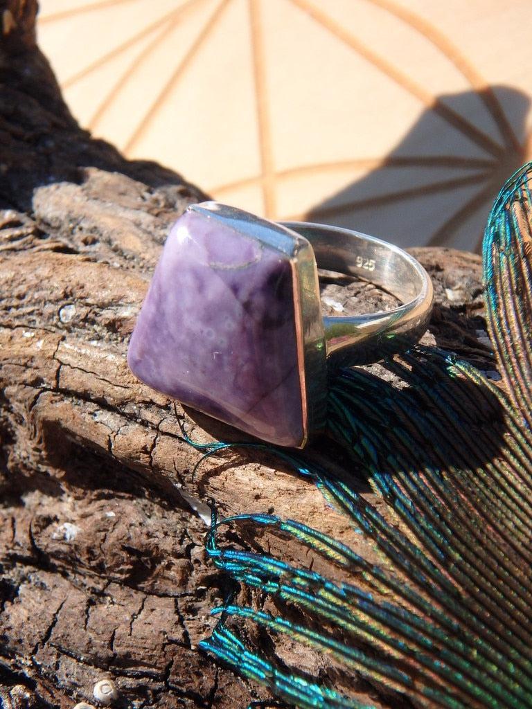 Precious Purple Tiffany Stone Gemstone Ring In Sterling Silver (Size 7) - Earth Family Crystals