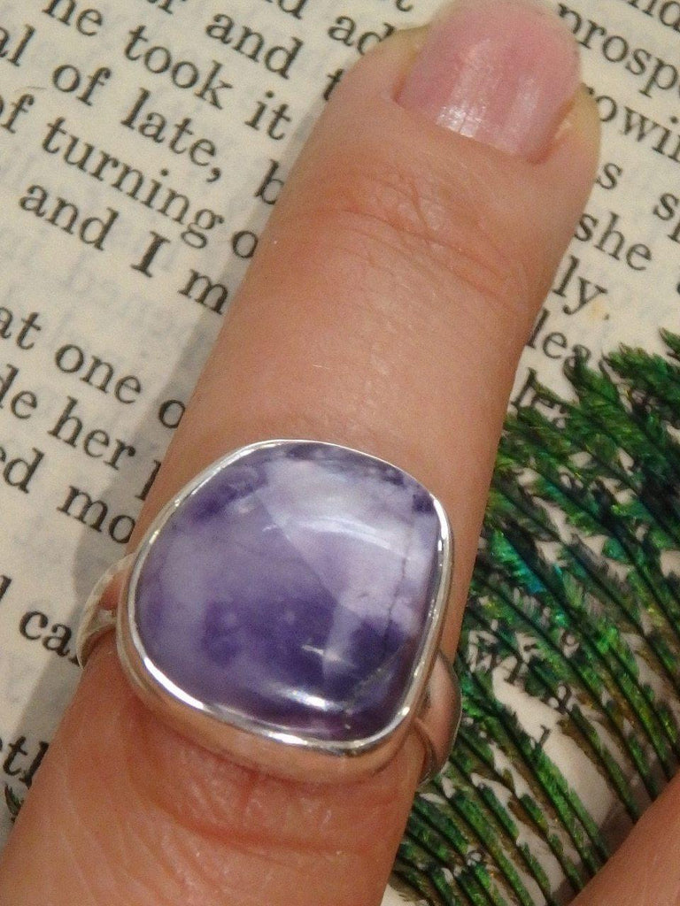 Cute 2 Tone Purple Tiffany Stone Ring In Sterling Silver (Size 6) - Earth Family Crystals
