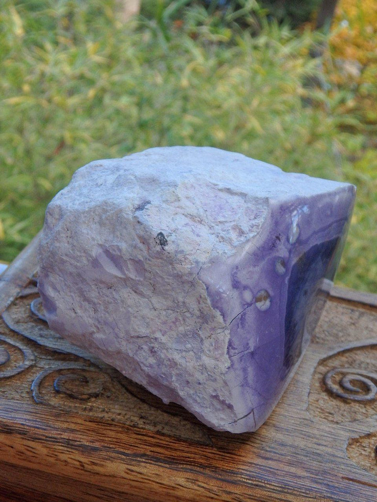 Chunky Pastel Purple Patterns Tiffany Stone Partially Polished Display Specimen - Earth Family Crystals