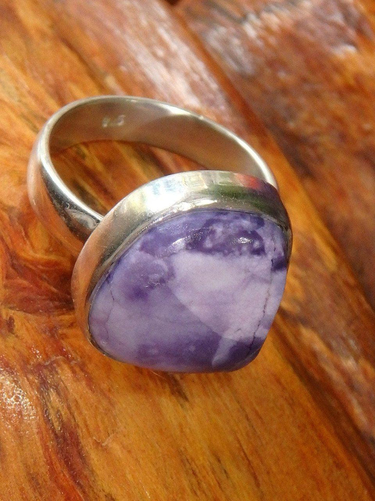 Cute 2 Tone Purple Tiffany Stone Ring In Sterling Silver (Size 6) - Earth Family Crystals