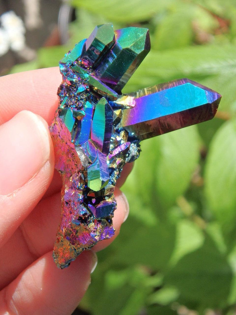 Pretty Rainbows of Color Titanium Quartz Specimen - Earth Family Crystals