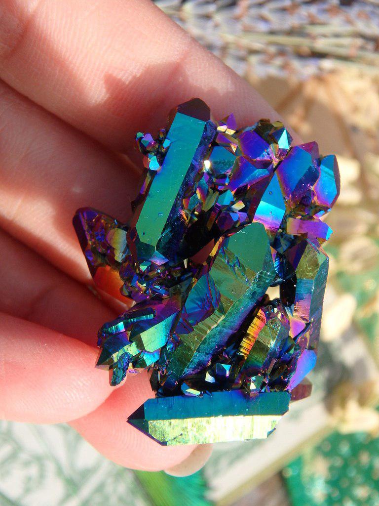 Titanium Quartz Cluster 10 - Earth Family Crystals
