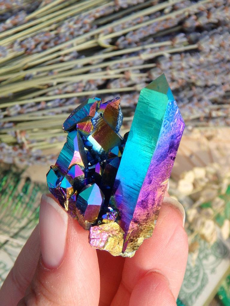 Titanium Quartz Cluster 12 - Earth Family Crystals