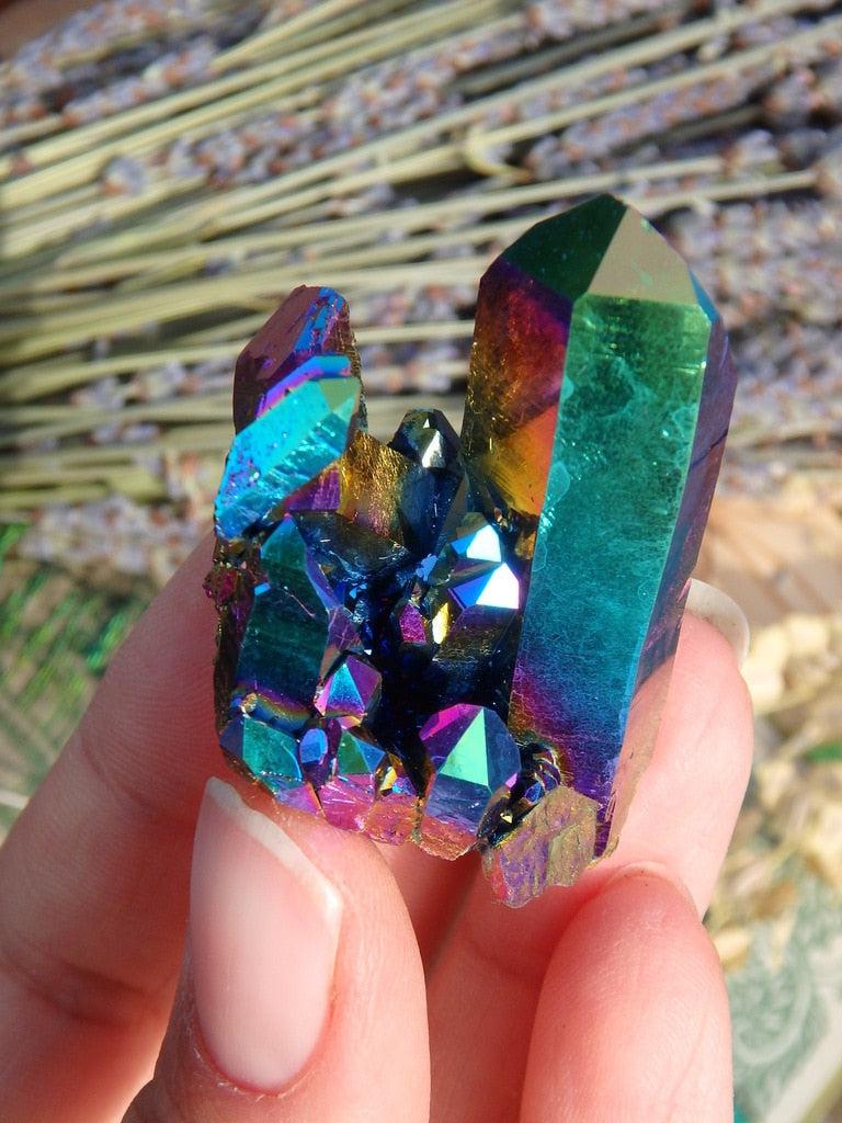 Titanium Quartz Cluster 12 - Earth Family Crystals