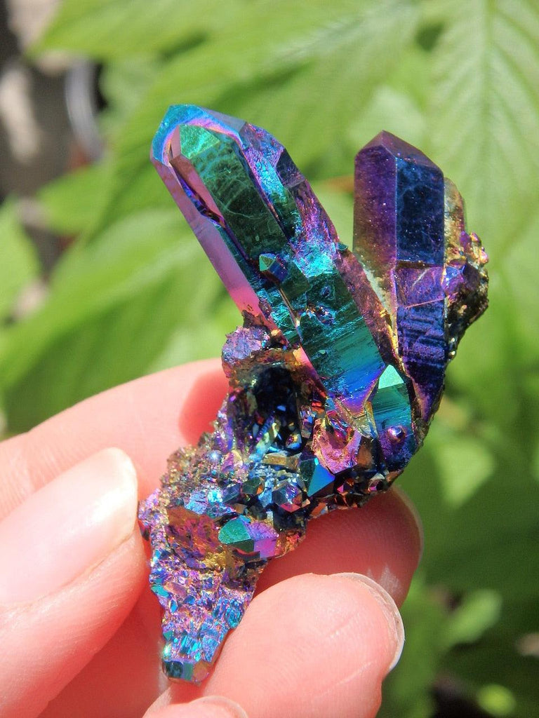 Pretty Rainbows of Color Titanium Quartz Specimen - Earth Family Crystals
