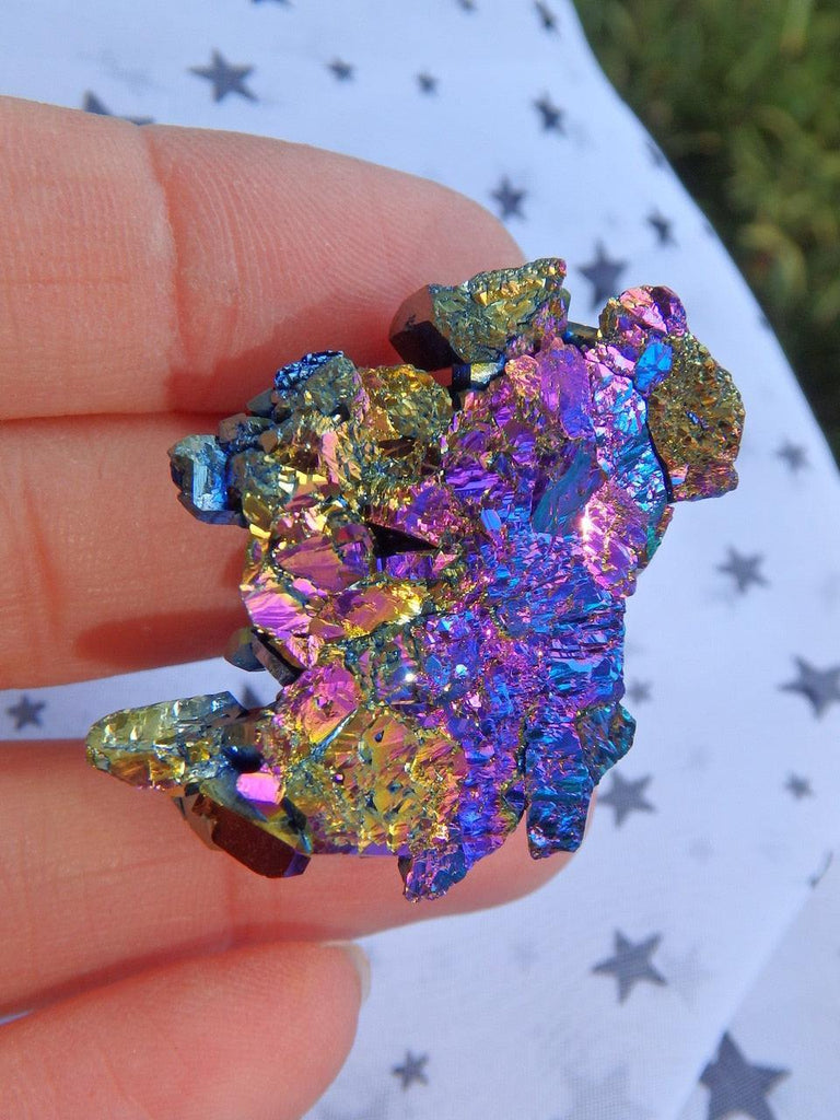 Extreme Rainbow Flash Titanium Quartz Cluster 9 - Earth Family Crystals