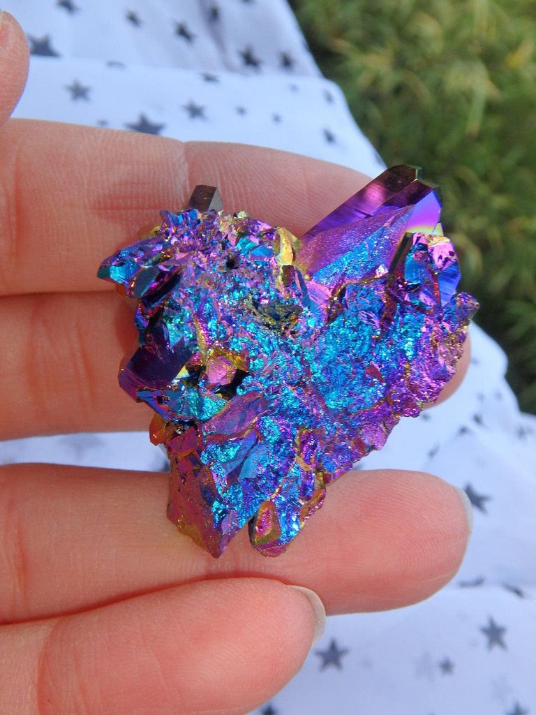 Extreme Rainbow Flash Titanium Quartz Cluster 8 - Earth Family Crystals