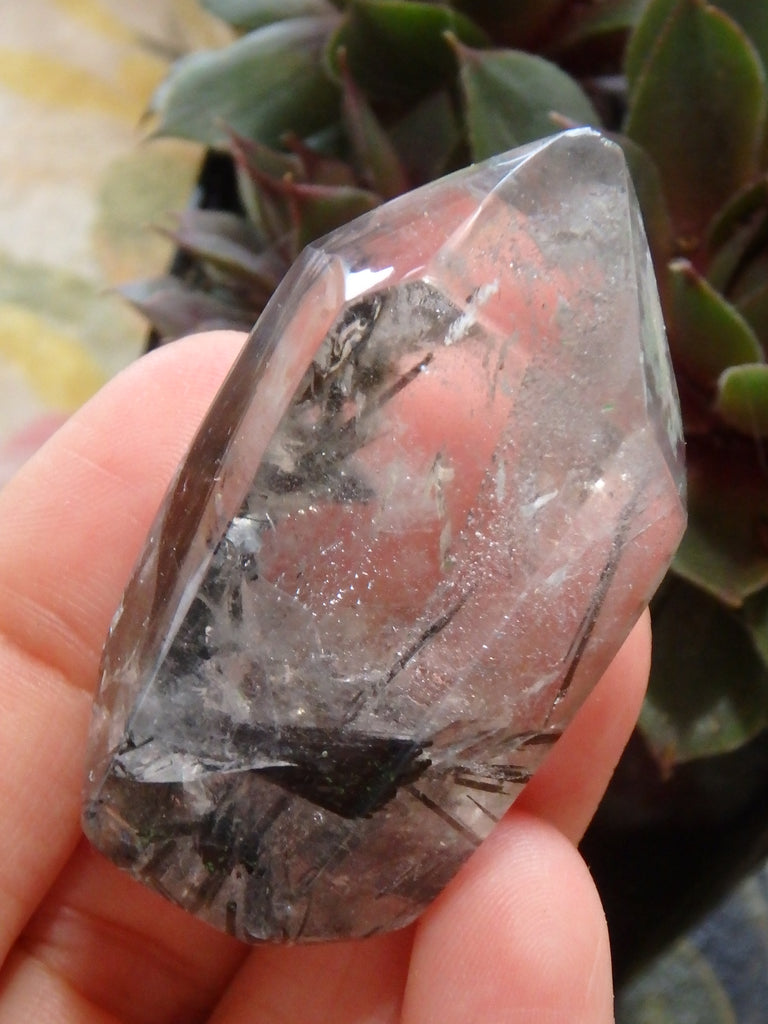 Polished Tourmalated Himalayan Quartz Free Form Specimen 3 - Earth Family Crystals