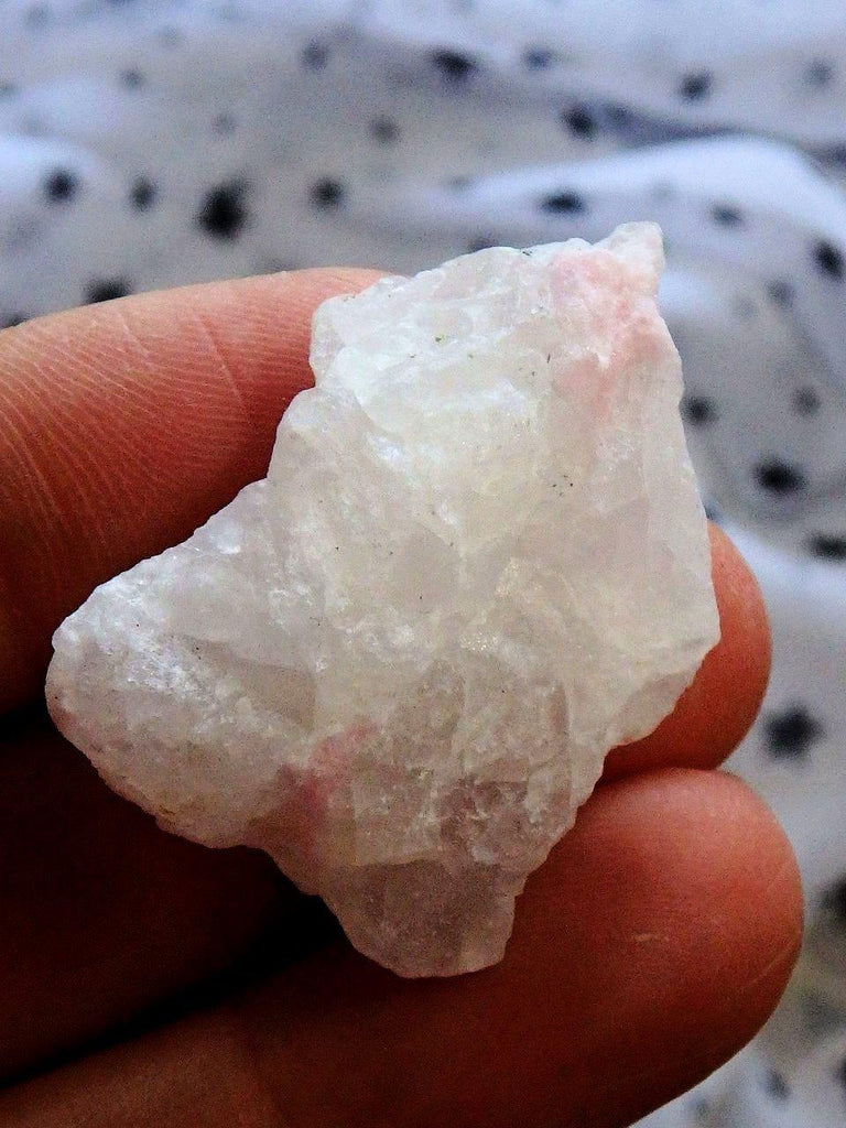 Rare Greenland Creamy Pink Tugtupite in Matrix of White Natrolite - Earth Family Crystals