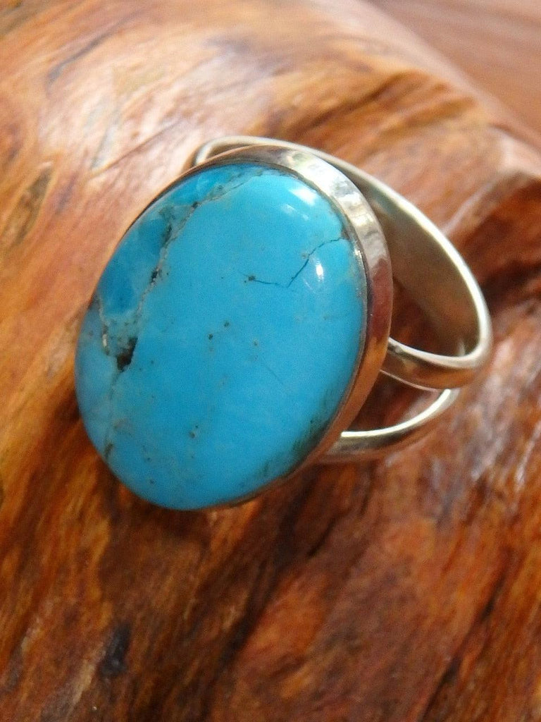 Gorgeous Sea Blue Genuine Turquoise Ring In Sterling Silver (Size 9) - Earth Family Crystals