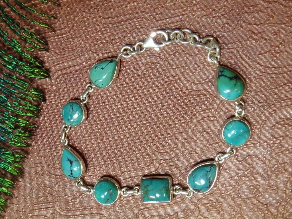 Fine Turquoise Gemstone Bracelet In Sterling Silver - Earth Family Crystals