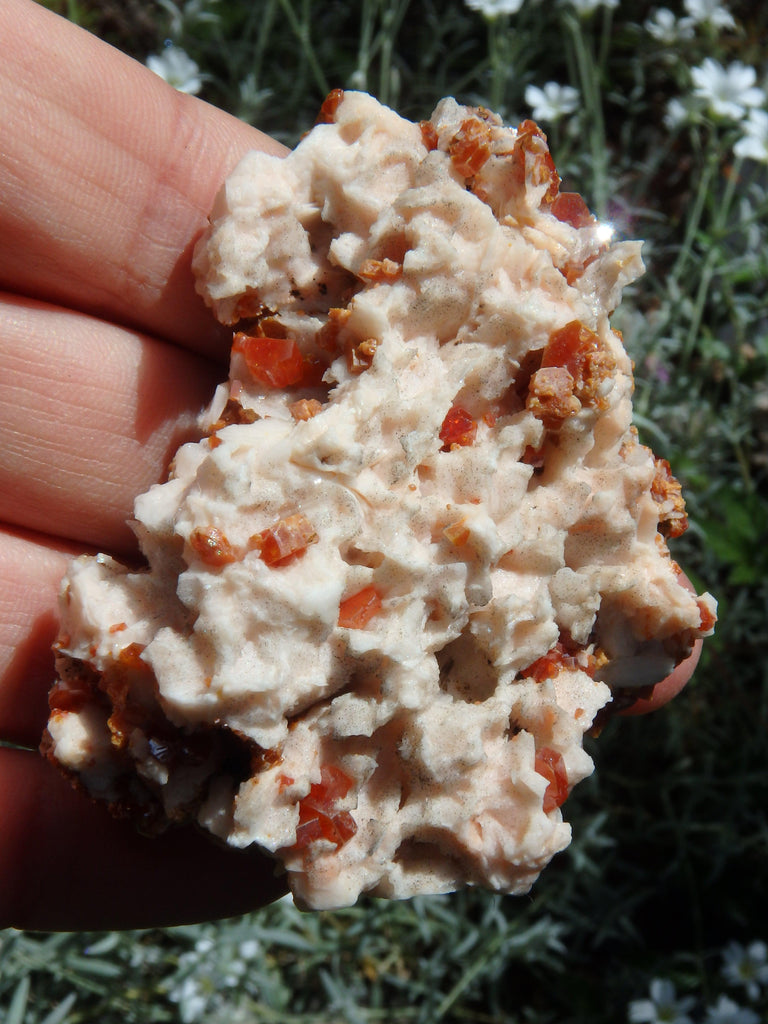 Intricate Frosted Orange Vandanite Cluster Specimen - Earth Family Crystals