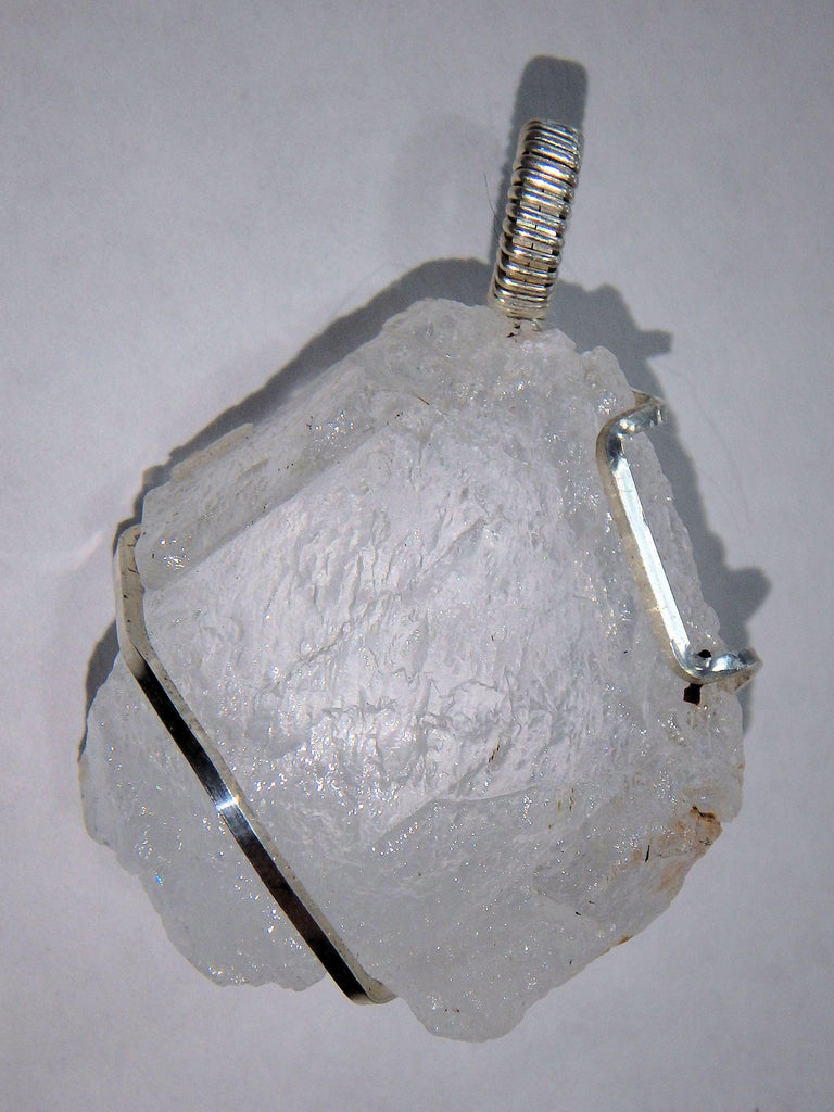 Stunning Arizona Elestial Angel Calcite Wire Wrapped Pendant in Sterling Silver (Includes Silver Chain) - Earth Family Crystals