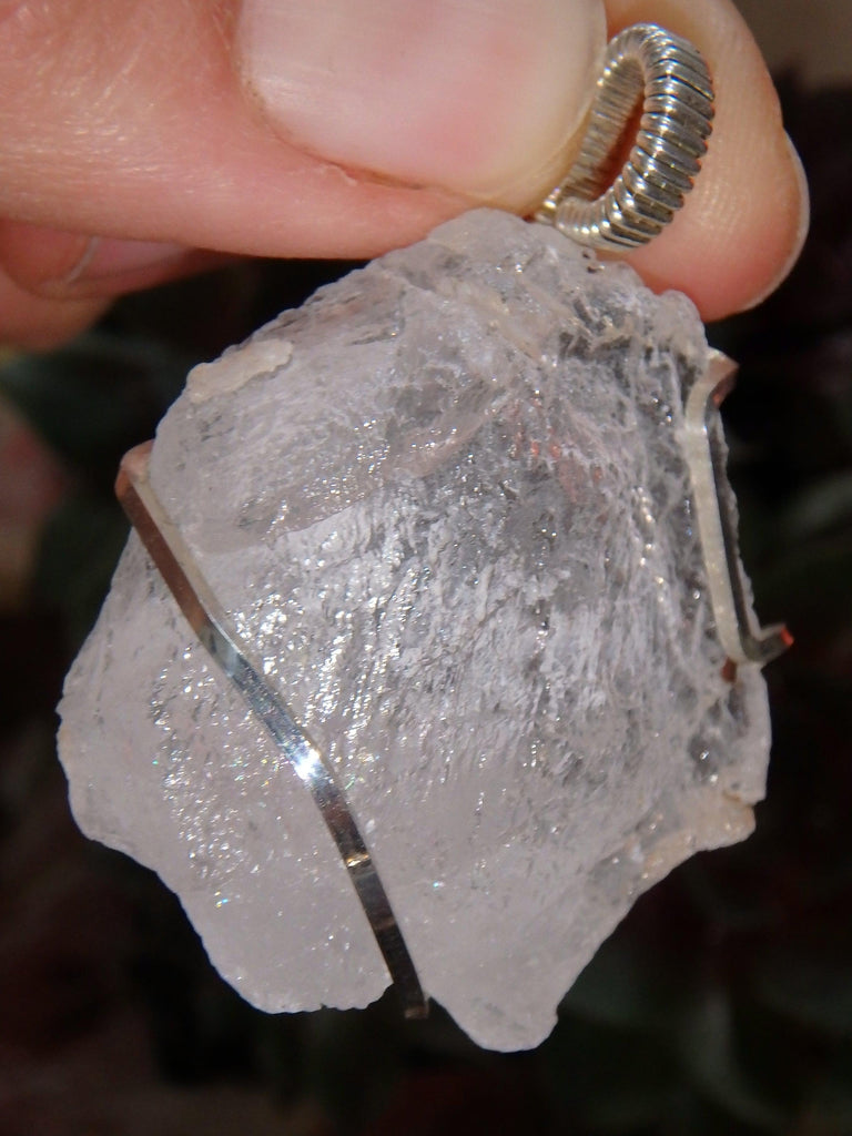 Stunning Arizona Elestial Angel Calcite Wire Wrapped Pendant in Sterling Silver (Includes Silver Chain) - Earth Family Crystals