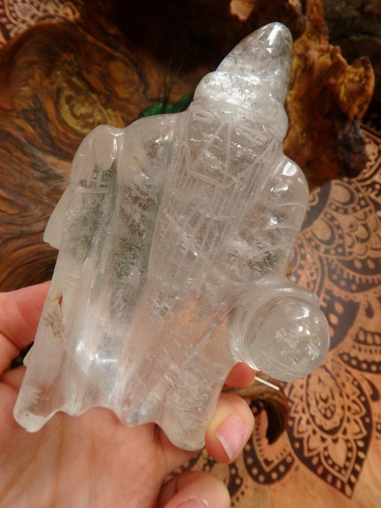 Wise Old Wizard & Crystal Ball Clear Quartz Display Specimen - Earth Family Crystals