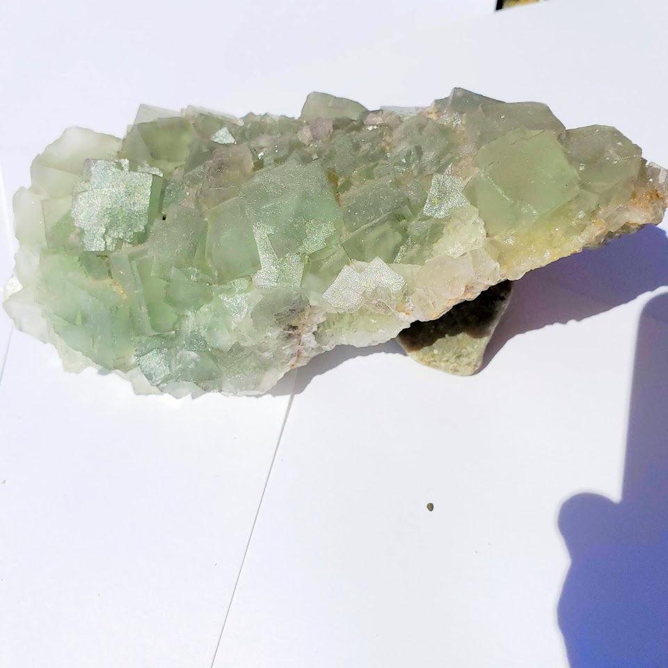 Xl Green Raw Fluorite Display Specimen From Mexico - Earth Family Crystals