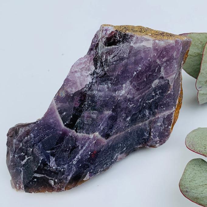 Deep Purple Genuine Canadian Auralite-23 Standing Chunky Raw Display Specimen - Earth Family Crystals