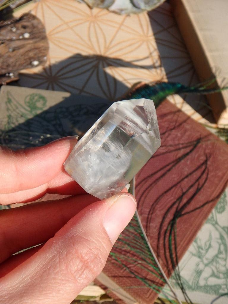 Mini Actinolite Clear Quartz Specimen - Earth Family Crystals