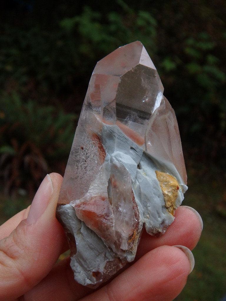 Fascinating Inclusions Angel Phantom Quartz Specimen From Brazil - Earth Family Crystals
