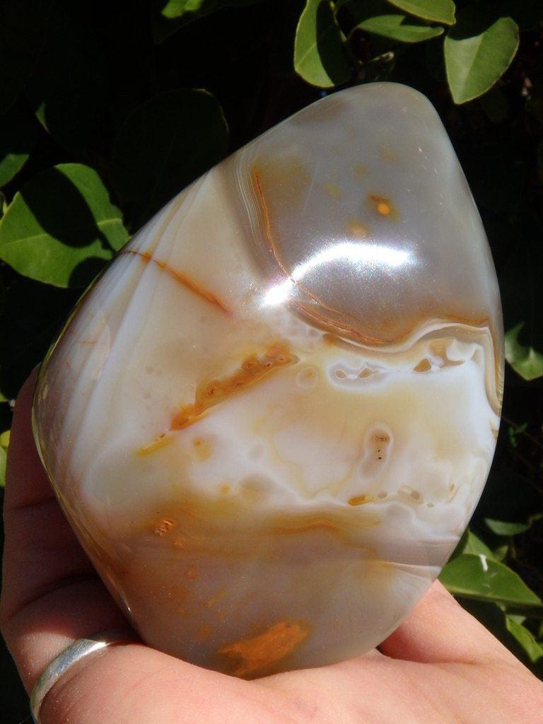 Absolutely Stunning Swirling Patterns Agate Standing Specimen - Earth Family Crystals