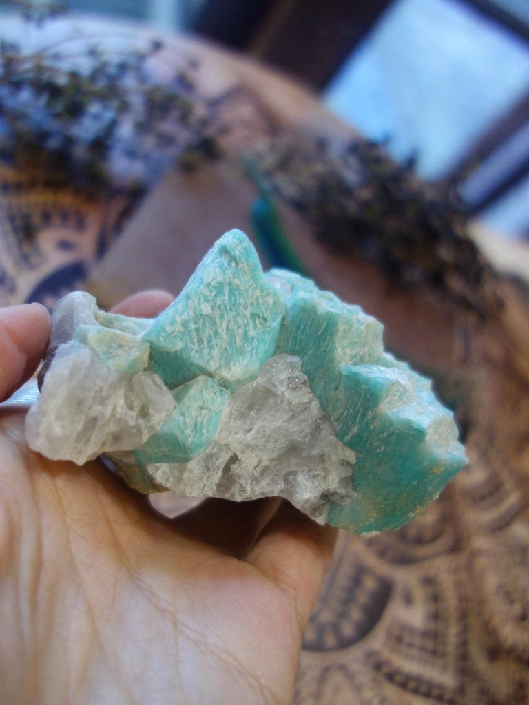 Famous Locality! Stunning Raw Amazonite Cluster from Colorado - Earth Family Crystals