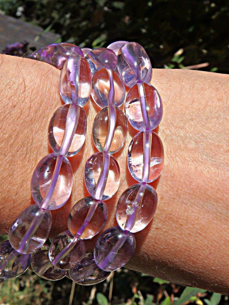 Brilliant Lavender Purple Amethyst Stretchy Bracelet - Earth Family Crystals
