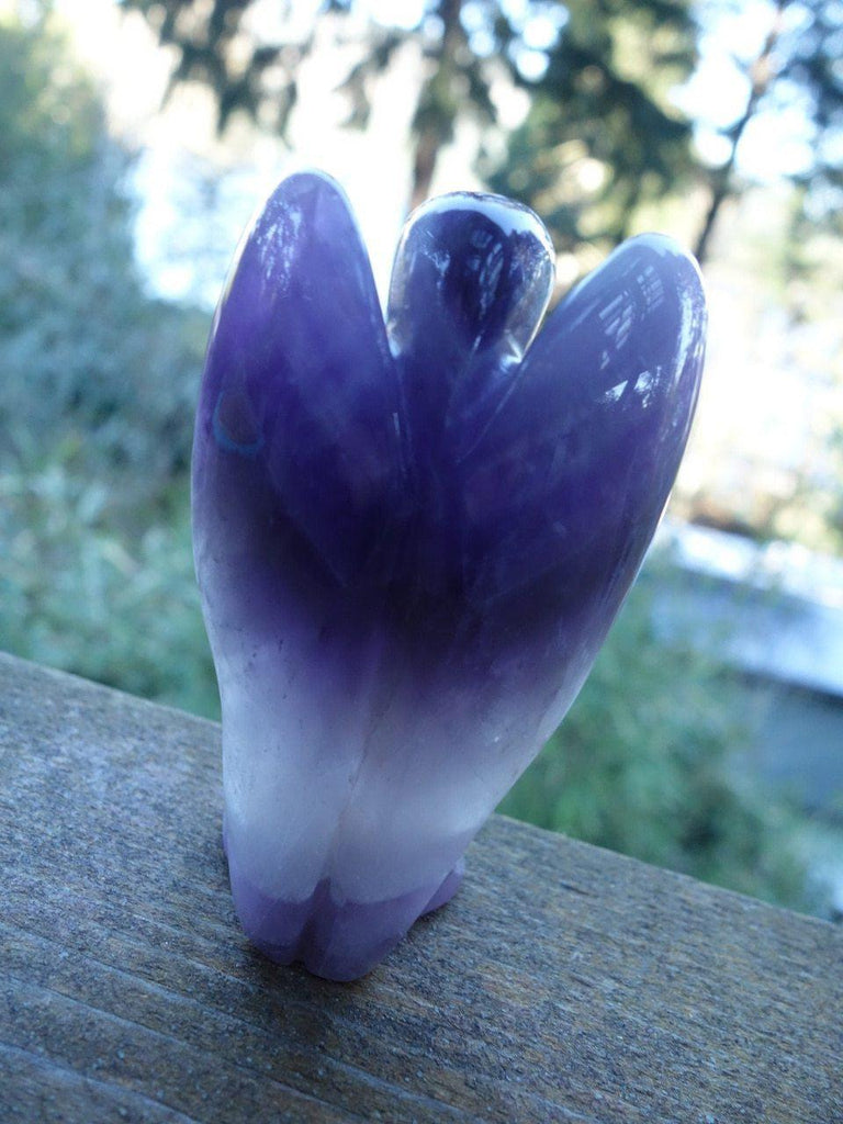 Amazing Purple Sweet Amethyst Angel Carving - Earth Family Crystals
