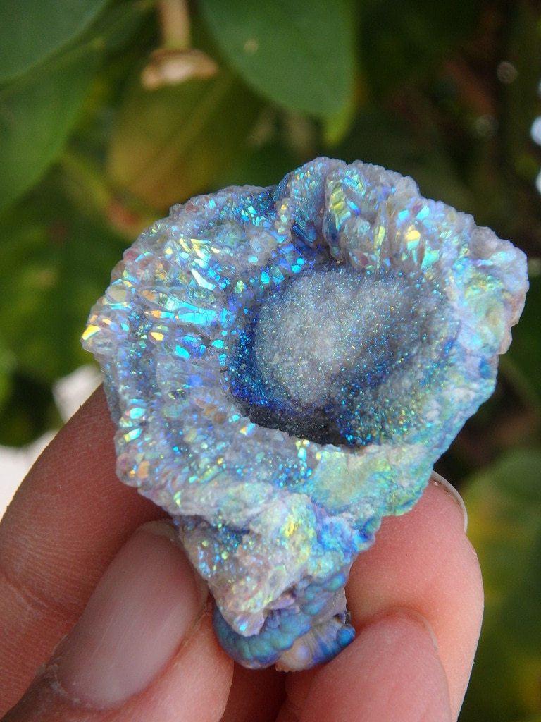 Amazing Shimmering Angel Aura Chalcedony Flower Specimen - Earth Family Crystals