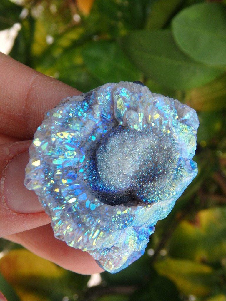 Amazing Shimmering Angel Aura Chalcedony Flower Specimen - Earth Family Crystals