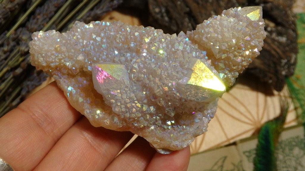 Exquisite Large  Angel Aura Spirit Quartz Cluster 1 - Earth Family Crystals