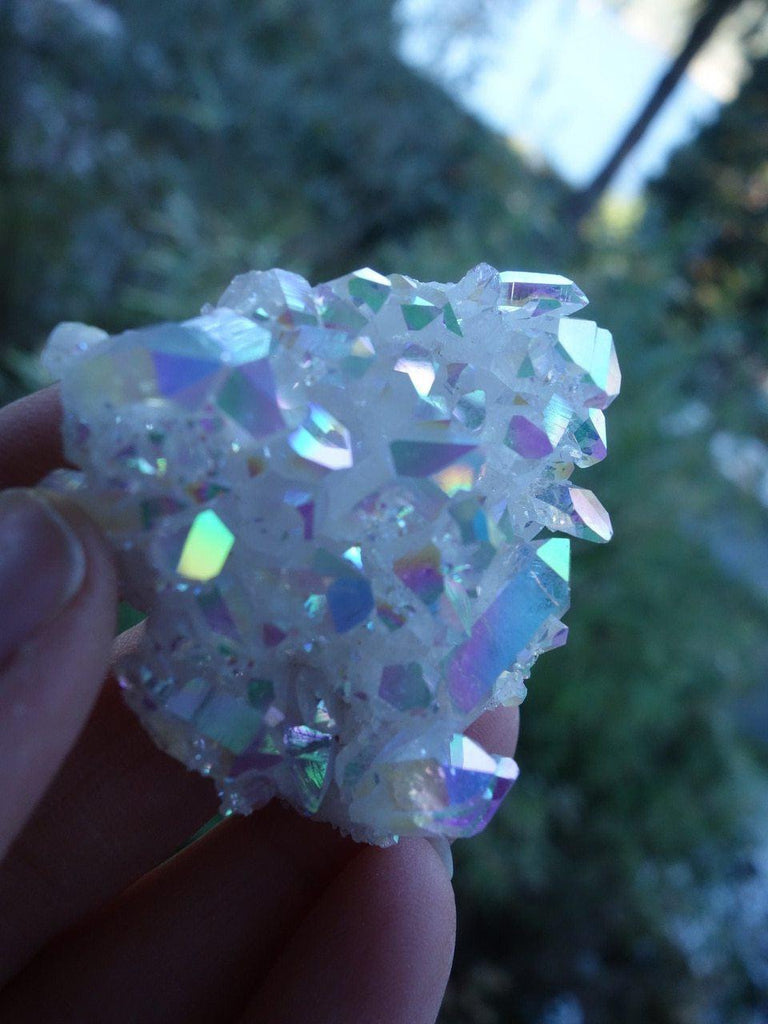 Double Sided Glory! Fantastic Angel Aura Cluster - Earth Family Crystals