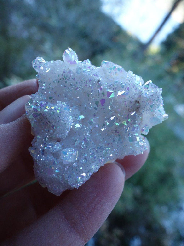 Double Sided Glory! Fantastic Angel Aura Cluster - Earth Family Crystals