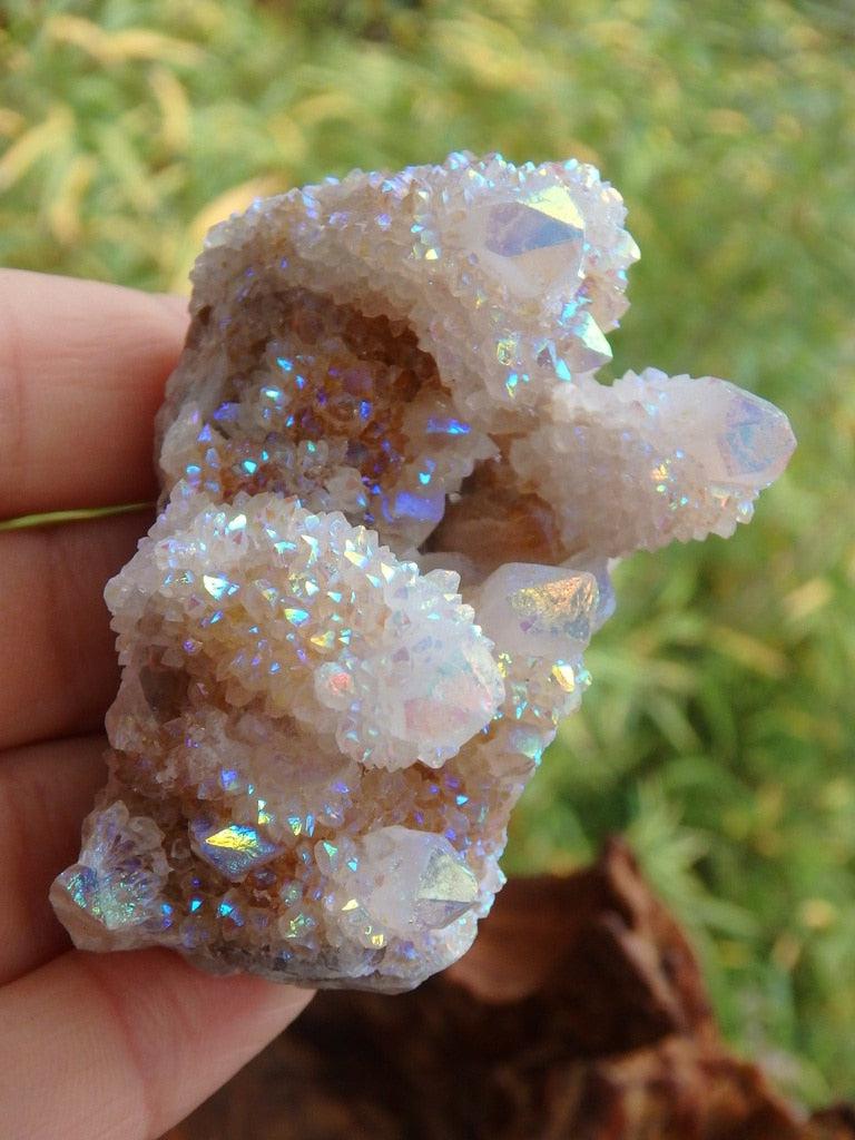 Gorgeous Sparkles~ Angel Aura Quartz Infused Spirit Quartz Cluster - Earth Family Crystals