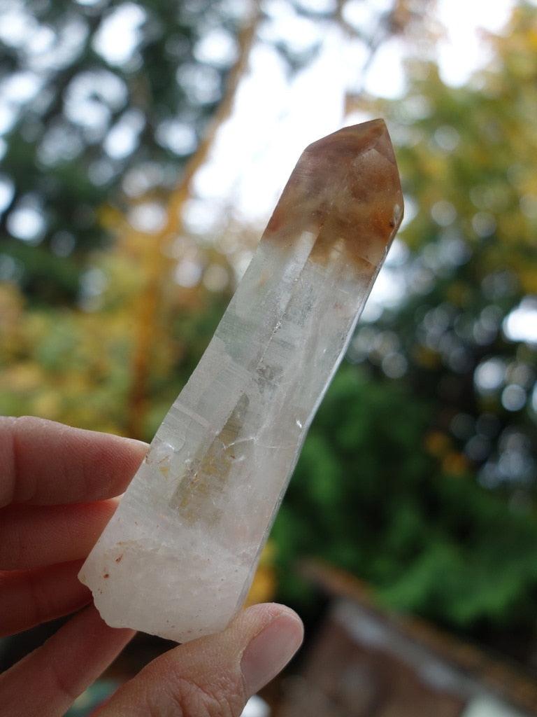 Unique Patterns Angel Phantom Quartz Point From Brazil - Earth Family Crystals