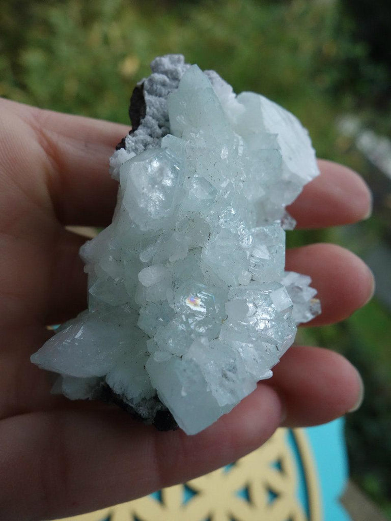 Shimmering Mint Green Apophyllite Specimen From India - Earth Family Crystals