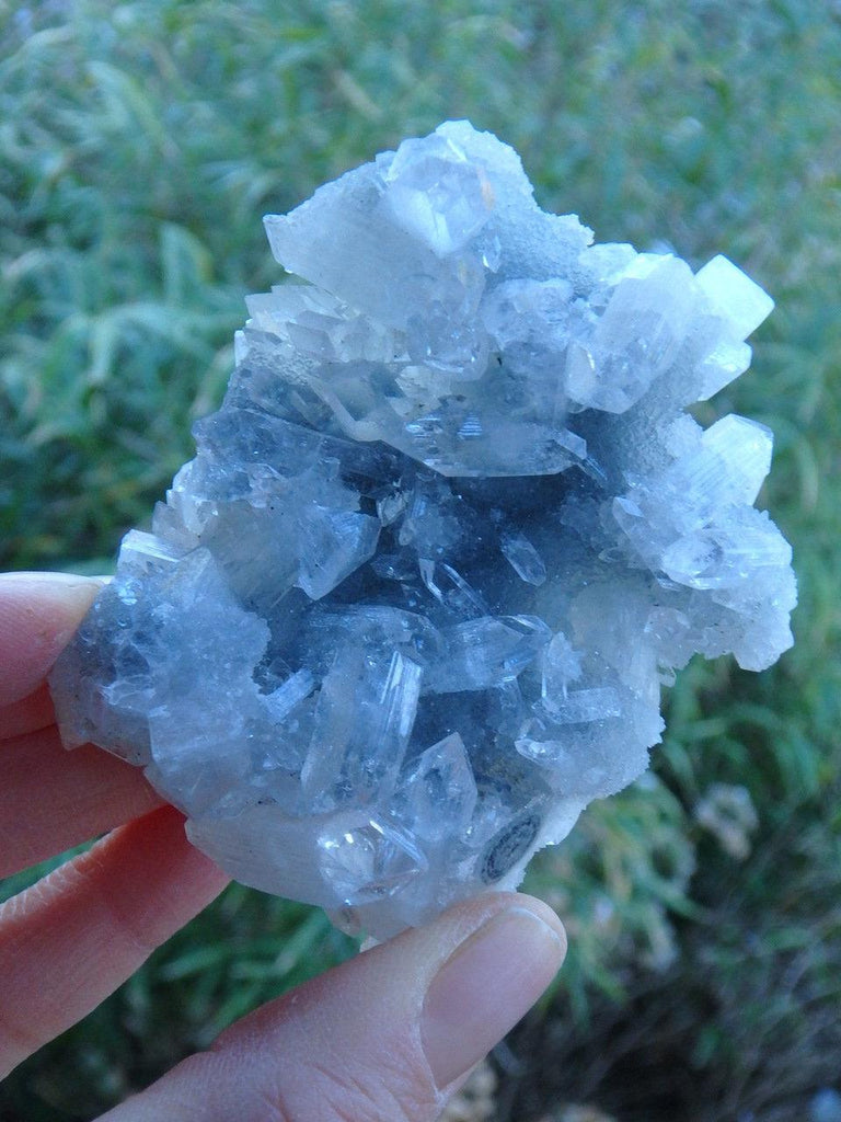 Incredible Sparkling White Apophyllite Natural Cluster From India - Earth Family Crystals