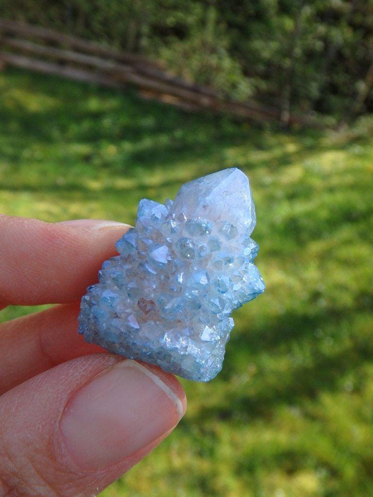 Adorable Mini Aqua Aura Spirit Quartz Point 2 - Earth Family Crystals