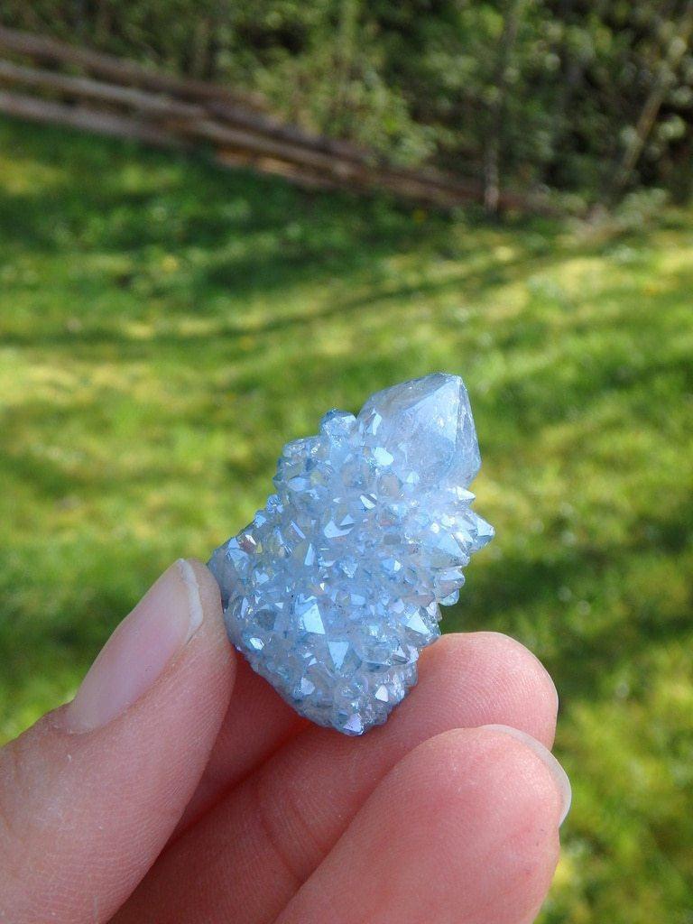 Adorable Mini Aqua Aura Spirit Quartz Point 2 - Earth Family Crystals