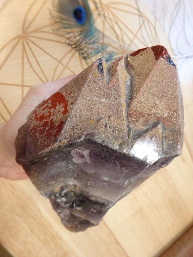 Huge XXXL (Almost 2 KG) Red Tipped Auralite-23 Point From Canada - Earth Family Crystals