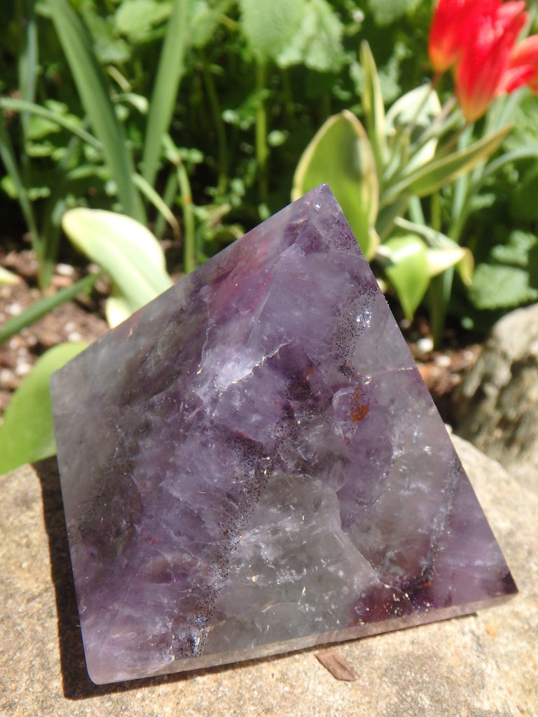 Large Auralite-23 Polished Pyramid Carving From Canada - Earth Family Crystals