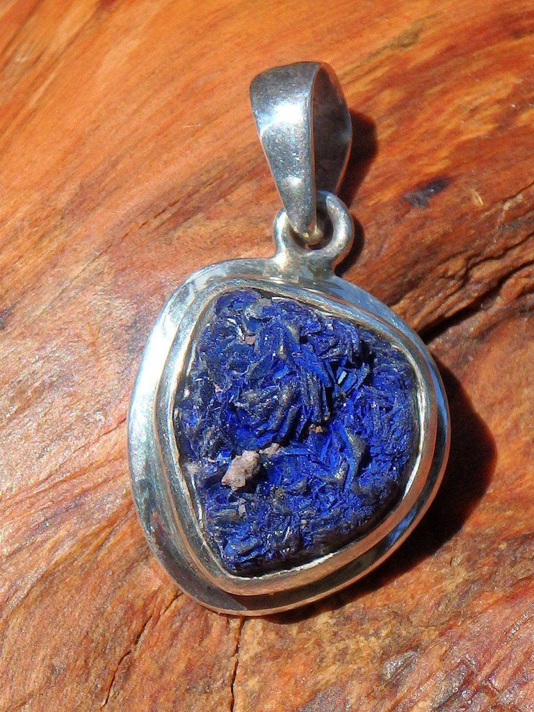 Azurite Blue Horizon Pendant in Sterling Silver ( Includes Silver Chain) - Earth Family Crystals