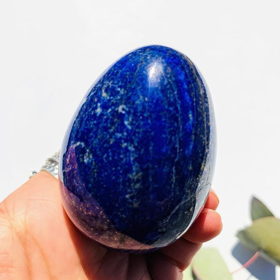 Beautiful Large Lapis Lazuli Egg Carving #2 - Earth Family Crystals