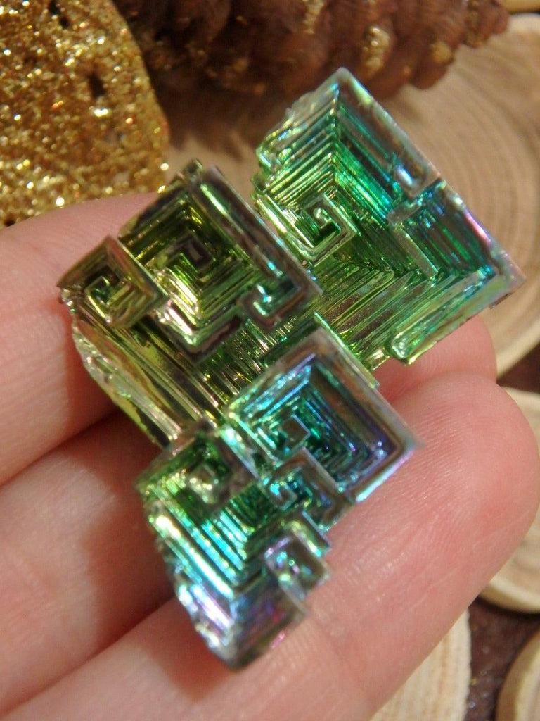 Gorgeous Depth Rainbow Bismuth Specimen From Germany 1 - Earth Family Crystals