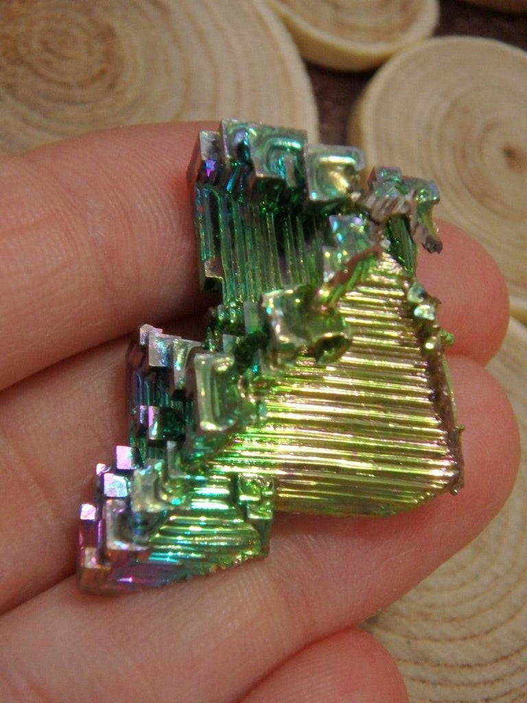 Gorgeous Depth Rainbow Bismuth Specimen From Germany 1 - Earth Family Crystals