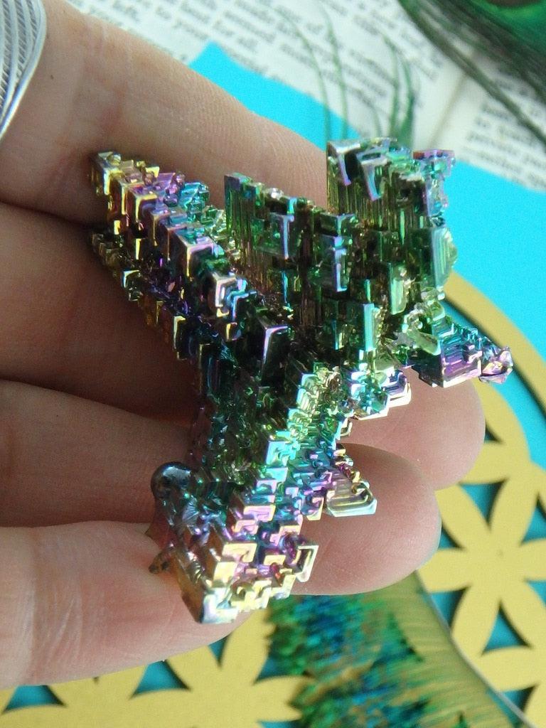 Galactic Rainbow Bismuth Formation From Germany - Earth Family Crystals