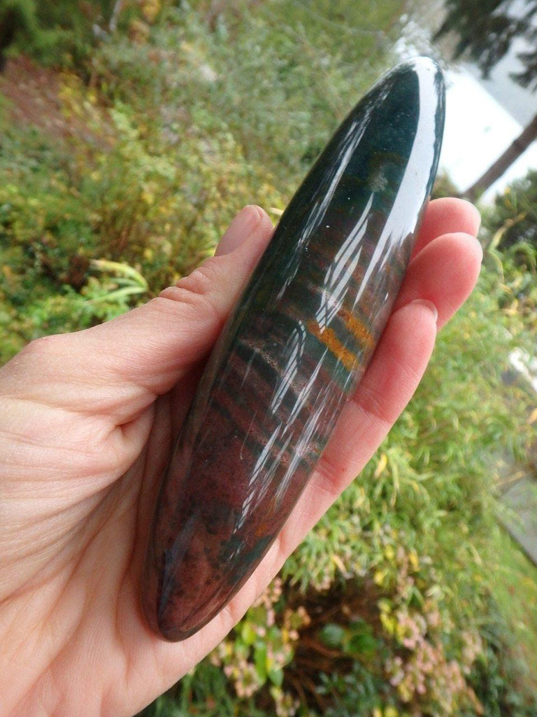 Cool Design~Shiva Style Bloodstone Wand Carving - Earth Family Crystals