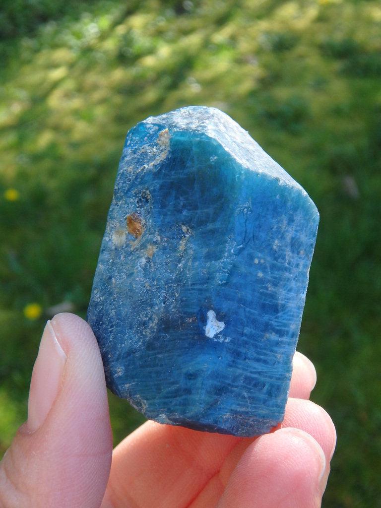 Lovely Deep Blue Apatite Natural Point Specimen - Earth Family Crystals