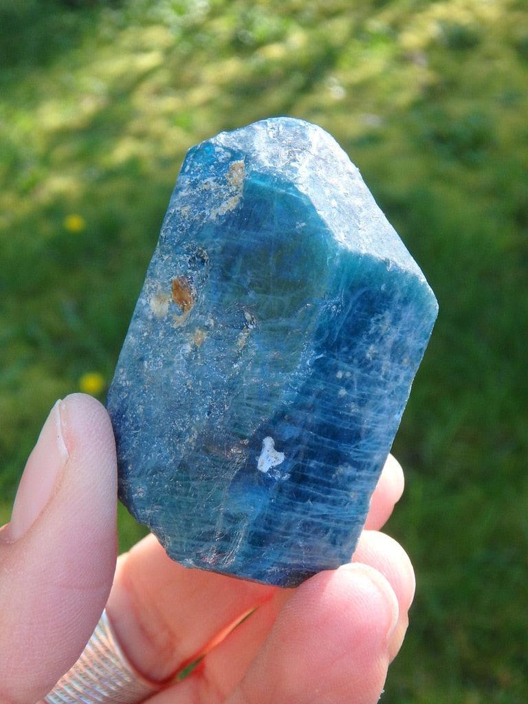 Lovely Deep Blue Apatite Natural Point Specimen - Earth Family Crystals