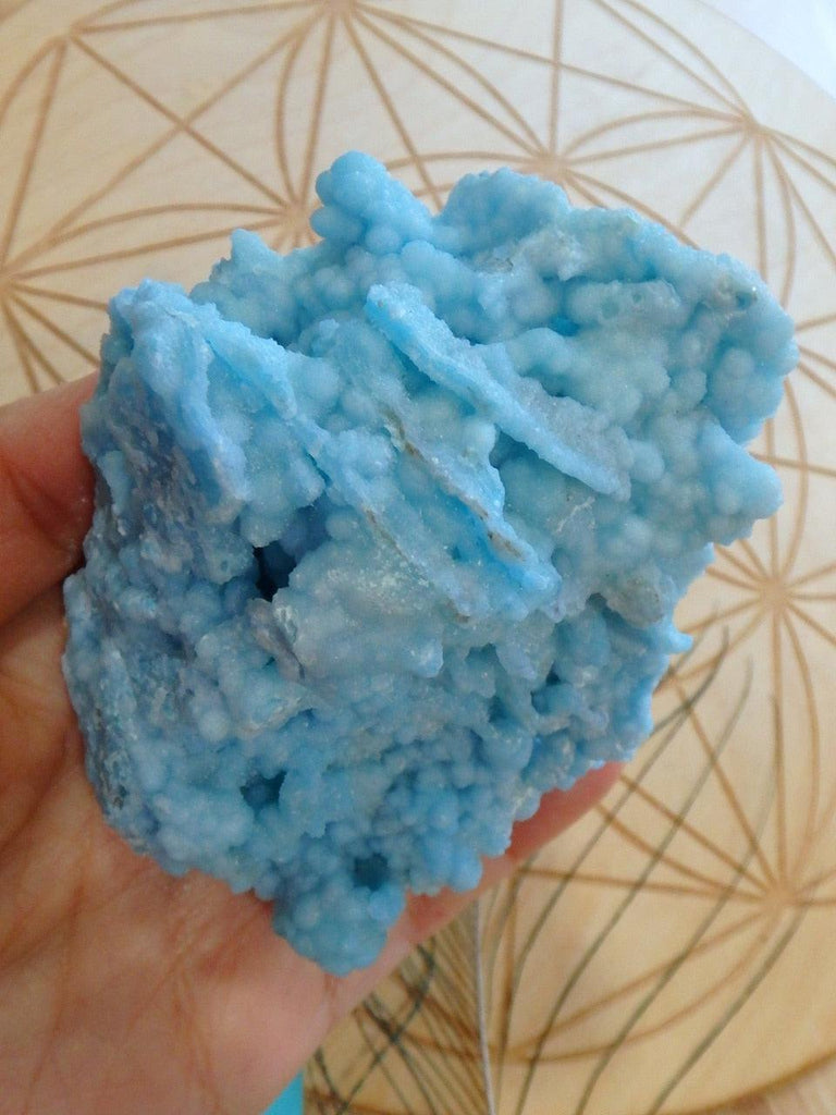 Incredible Vibrant Blue Aragonite Natural Specimen - Earth Family Crystals